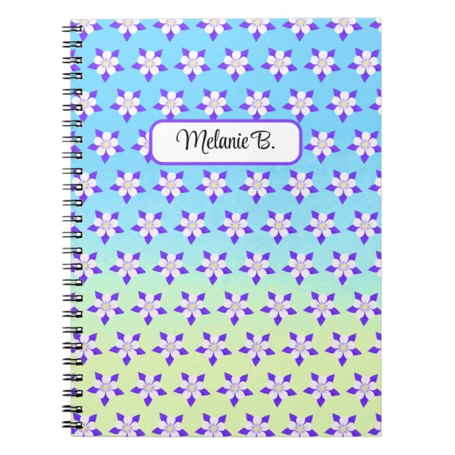 Columbine Flowers Notebook (Front)