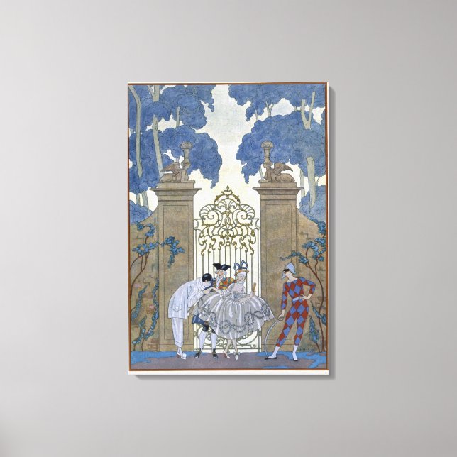 Columbine, illustration for 'Fetes Galantes' by Pa Canvas Print (Front)