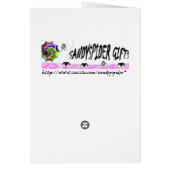 Columbine Purple and White Flower Card (Back)