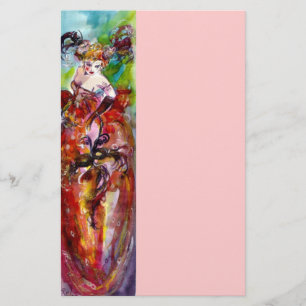 COLUMBINE, red blue green pink Stationery