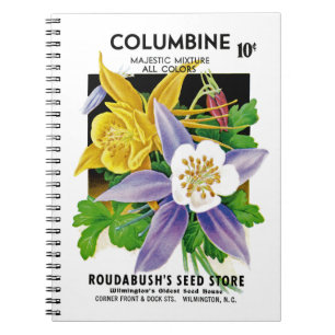 Columbine Seed Packet Label Notebook