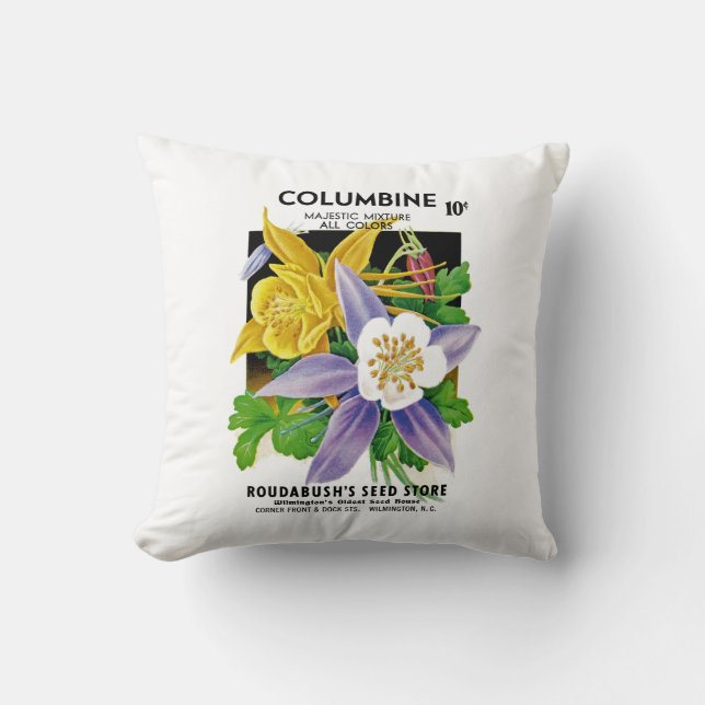 Columbine Throw Pillow (Front)