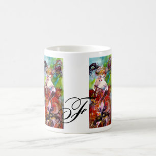 COLUMBINE / Venetian Masquerade Ball Monogram Coffee Mug