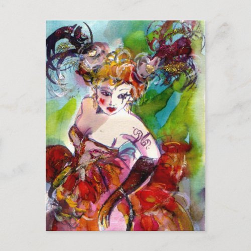 COLUMBINE  Venetian Masquerade Ball Postcard