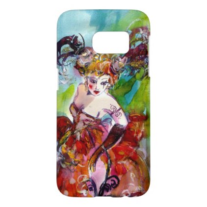 COLUMBINE Venetian Masquerade Night,Lady in Red Samsung Galaxy S7 Case