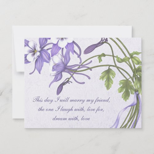 Columbine Wedding Invitations - Metallic Ice
