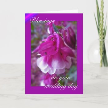 Columbine Wedding Day Blessings Card by CarolsCamera at Zazzle