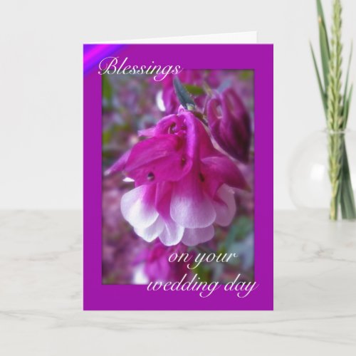 Columbine Wedding Day Blessings Card