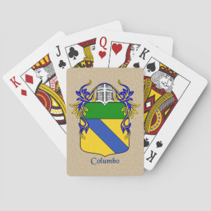 Columbo Heraldic Shield with Mantle Poker Cards