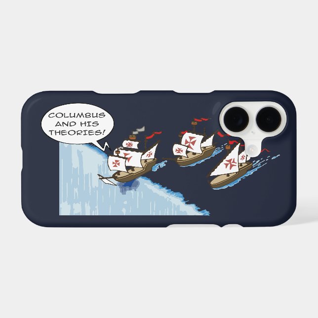 Columbus and his theories iPhone case (Back Horizontal)