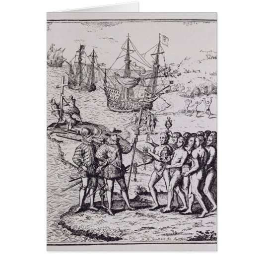 Columbus at Hispaniola 2 Cards (Front)