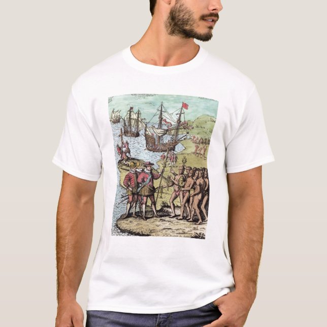 Columbus at Hispaniola T-Shirt (Front)