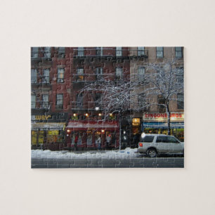 Columbus Avenue Upper West Side New York Snow NYC Jigsaw Puzzle