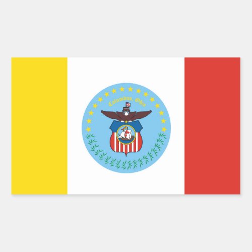 Columbus city flag Ohio USA united states america  Rectangular Sticker