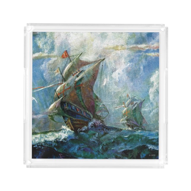 Columbus Day Acrylic Tray (Front)