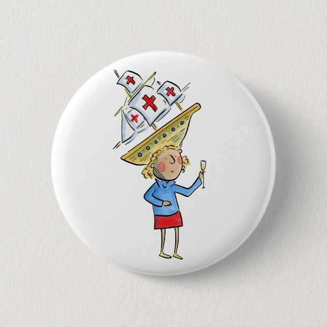 Columbus Day Button (Front)