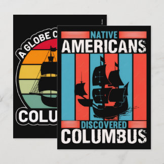 Columbus Day Celebration: History, Traditions & Fa Holiday Postcard
