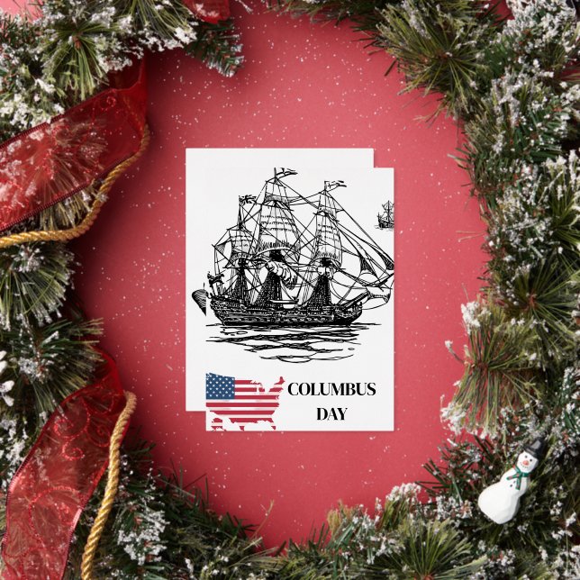 COLUMBUS DAY FOIL INVITATION (Insitu)