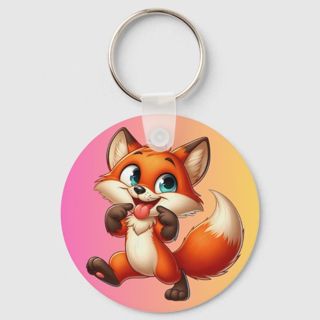 Columbus Day Fox Keychain   (Front)