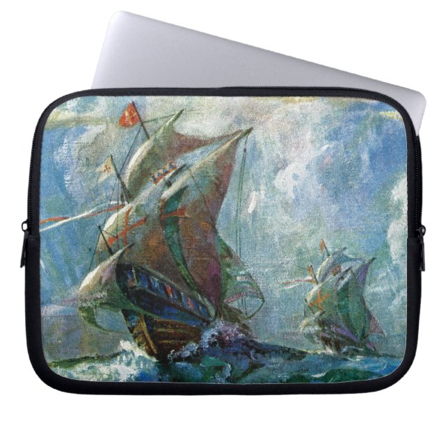 Columbus Day Laptop Sleeve (Front)