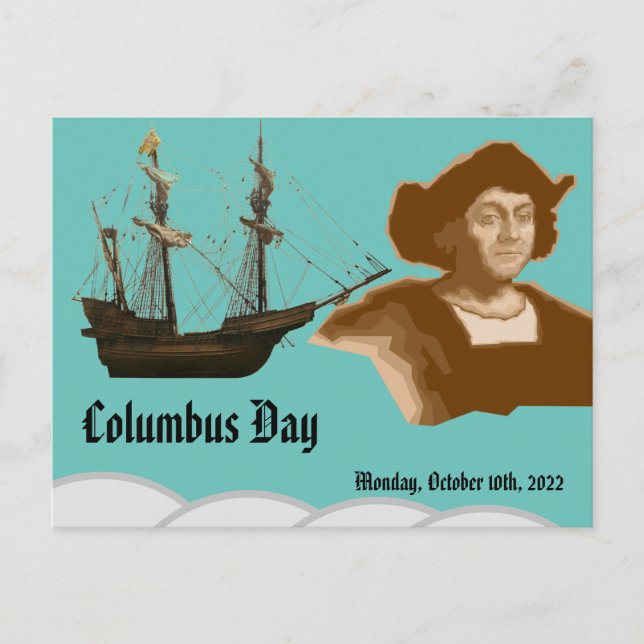 Columbus day postcard (Front)