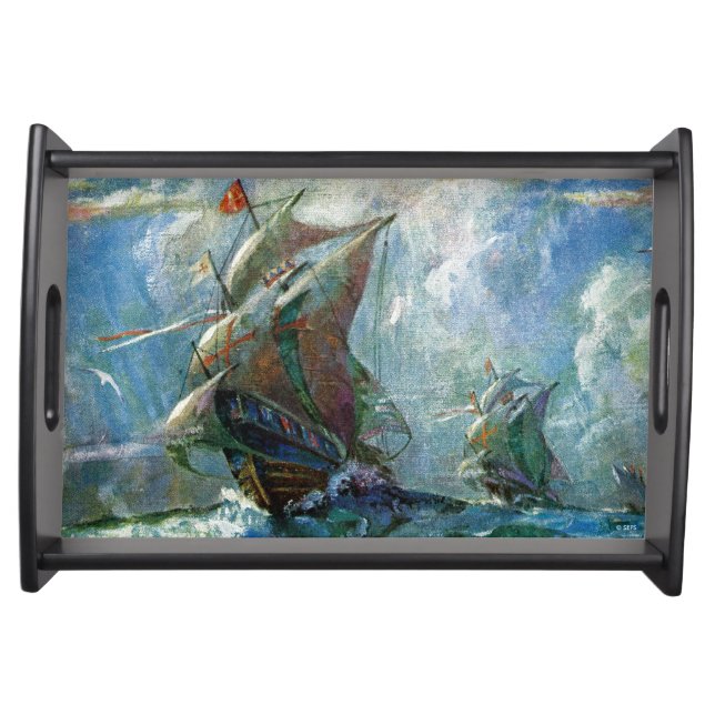 Columbus Day Serving Tray (Front)
