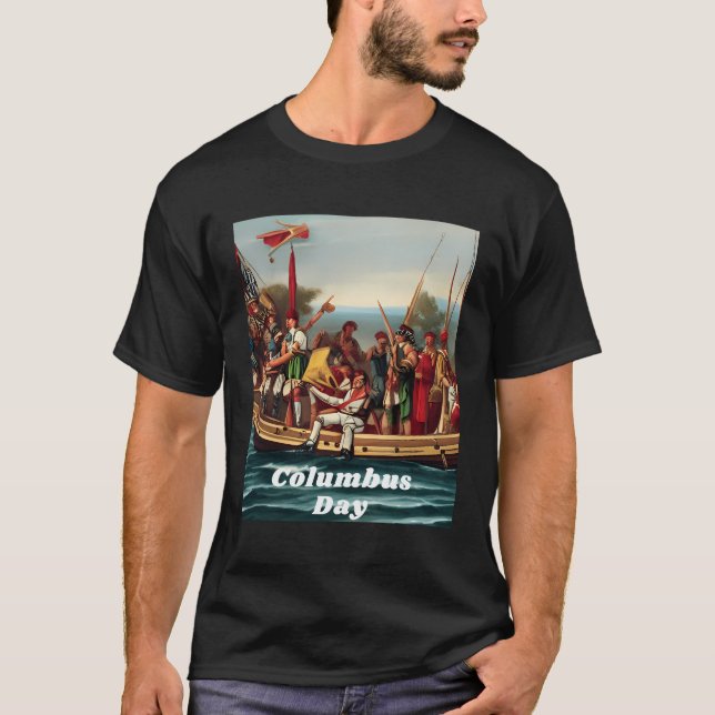 Columbus Day Ship T-Shirt (Front)