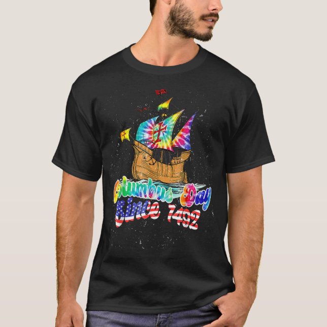 Columbus Day Since 1492 Christophers Columbus Navi T-Shirt (Front)