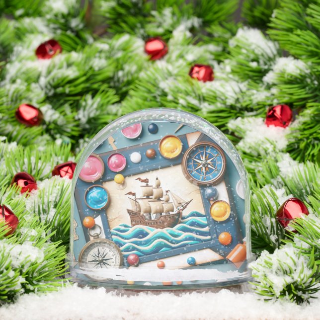 Columbus Day Snow Globe (Christmas)