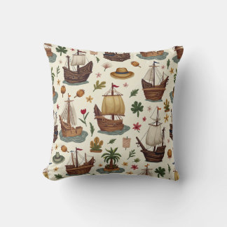 Columbus Day Throw Pillow