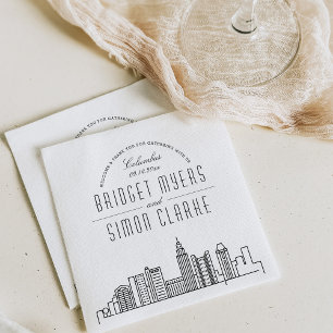 Columbus Deco Skyline Wedding Event Napkins