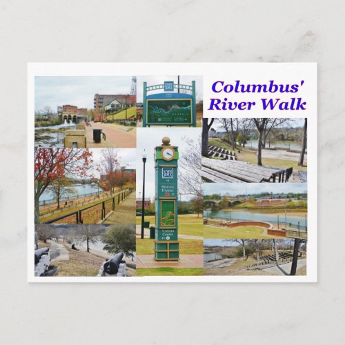 Columbus GA River Walk Postcard