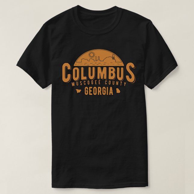 Columbus Georgia Badge Logo T-Shirt (Design Front)