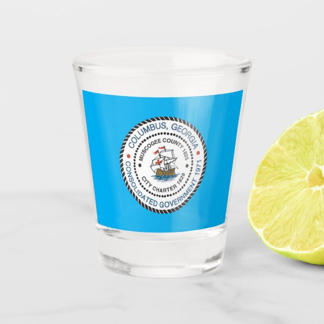 Columbus (Georgia) city flag Shot Glass (Front)