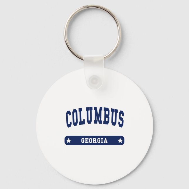 Columbus Georgia College Style tee shirts Keychain (Front)