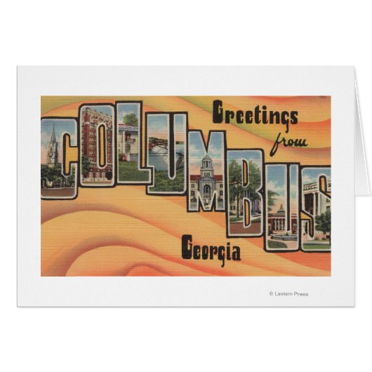 Columbus, Georgia - Large Letter Scenes Cards (Front Horizontal)