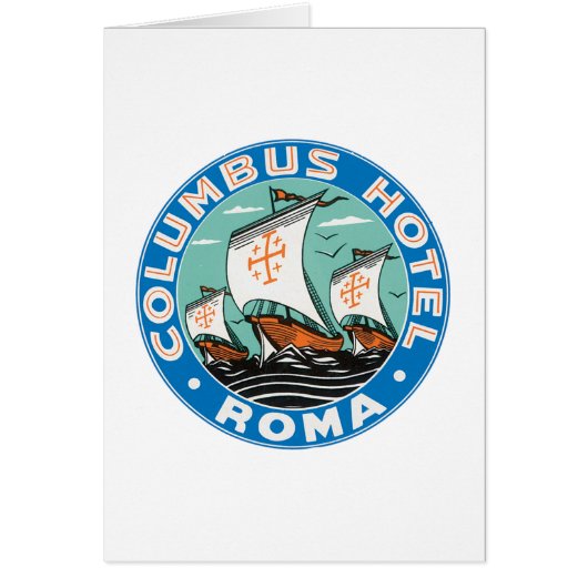 Columbus Hotel, Roma Cards (Front)