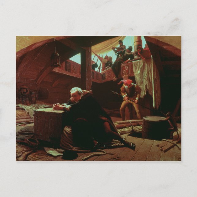 Columbus in Chains, 1863 Postcard (Front)