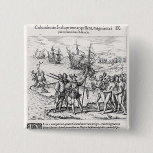 Columbus in What Was First Called India Pinback Button