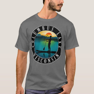 Columbus Lake Wisconsin Paddleboarding T-Shirt