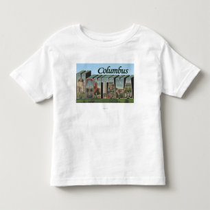 Columbus, Montana - Large Letter Scenes Toddler T-shirt