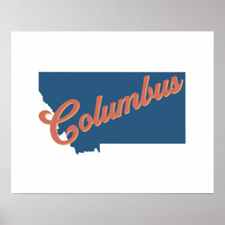 Columbus, Montana state print