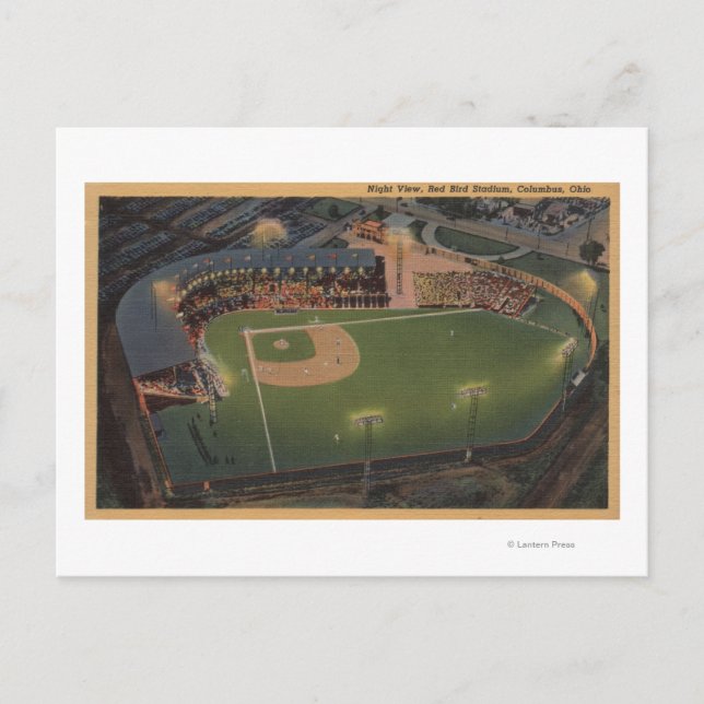 Columbus, OH - Aerial of Red Bird Baseball Postcard (Front)