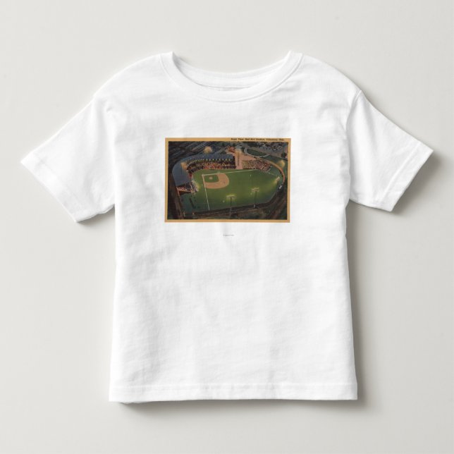 Columbus, OH - Aerial of Red Bird Baseball Toddler T-shirt (Front)