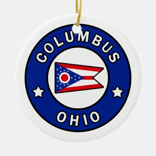 Columbus Ohio Ceramic Ornament
