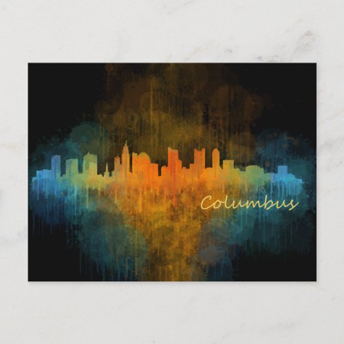 Columbus Ohio City Skyline v4 Postcard
