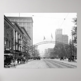 Columbus, Ohio - High Street 1910 Poster
