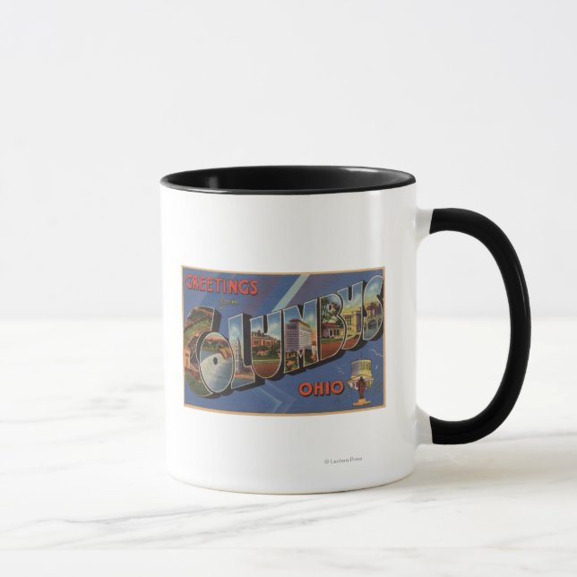 Columbus, Ohio - Large Letter Scenes Mug (Right)