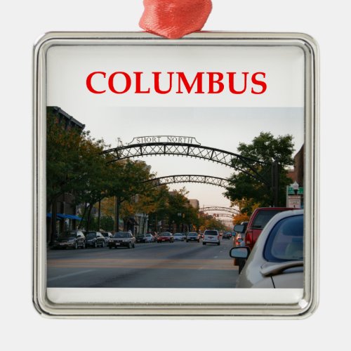Columbus Ohio Metal Ornament