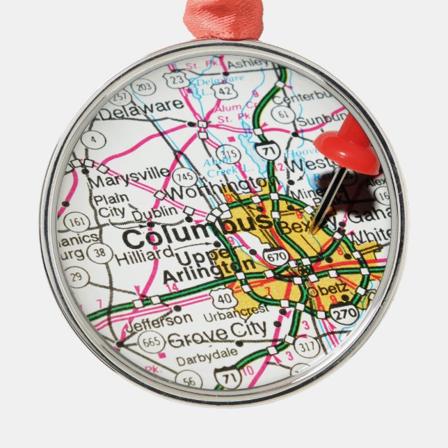 Columbus, Ohio Metal Ornament (Front)